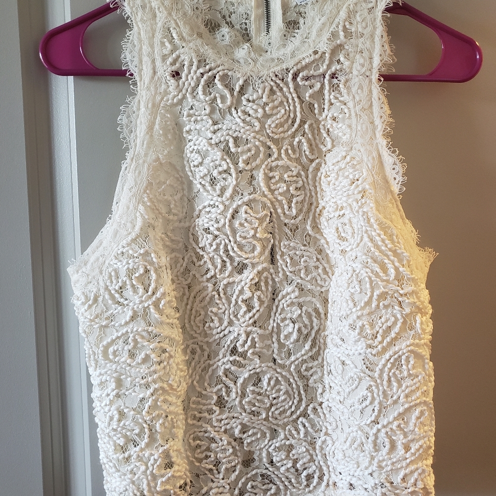 Sheer zara lace top NWOT